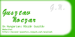 gusztav moczar business card
