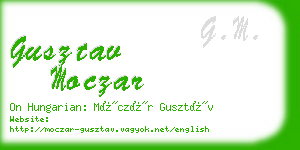 gusztav moczar business card